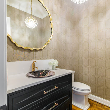 Renowned Powder Room with StyleCraft Vanity