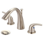 Olympia Faucets - Accent Two Handle Widespread Bathroom Sink Faucet, Pvd Brushed Nickel - The Accent Two Handle Widespread Bathroom Sink Faucet features: