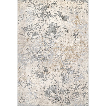 nuLOOM Chastin Modern Abstract Area Rug, Beige, 9'x12'
