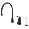 Single Handle Widespread Kitchen Faucet with Non-Metallic Sprayer KS3815BL