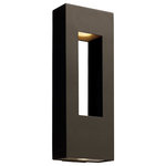 HInkley - Hinkley Atlantis Outdoor Large Wall Mount Lantern, Bronze - Atlantis features a minimalist design for the ultimate in urban sophistication. Constructed of solid aluminum and Dark Sky compliant, Atlantis provides a chic solution to eco-conscious homeowners.