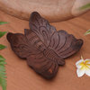 Novica Handmade Butterfly Touchdown Coconut Shell Soap Dish