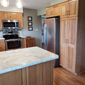 Traditional Kitchen Remodel with New Oak Cabinets