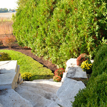 Barrington Backyard Stairway Landscape