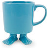 Footed Coffee Mug, Efeet Collection, Blue