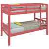 Dakota Twin/Single Bunk Bed, Pink