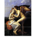 Picture-Tiles.com - Gerard Francois Angels Painting Ceramic Tile Mural #21, 36"x48" - Mural Title: Cupid And Psyche Tile Mural By Gerard Francois