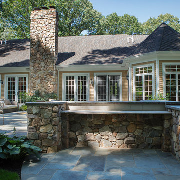 Cherry Hill Patio with Unique Fire Pit