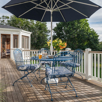 Deck off the Sunroom- Cotchpinicut Cape - Cape Cod, MA - Custom Home