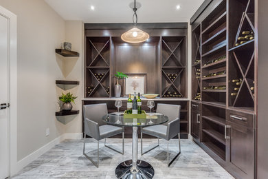 Wine cellar - contemporary wine cellar idea in Vancouver