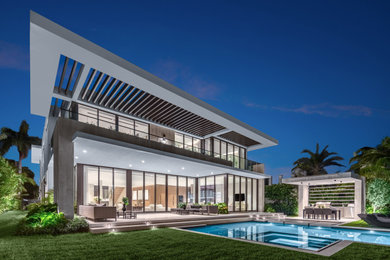 Design ideas for a tropical home design in Miami.
