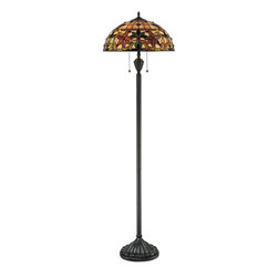Quoizel Kami 2-Light Floor Lamp in Bronze Patina Finish - Floor Lamps