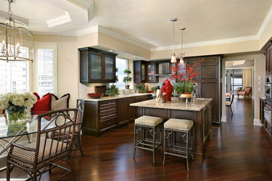 Elegant kitchen photo in Miami