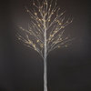 7ft White Artificial Birch Christmas Tree With 120 LEDs