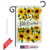 Welcome Sunflowers Bouquet Spring, Everyday Vertical Garden Flag 13"x18.5"