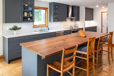 Example of a minimalist kitchen design in Other