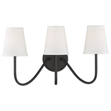 Savoy House Meridian 3 Light Wall Sconce Oil Rubbed Bronze