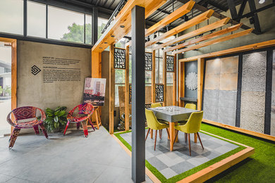 This is an example of an industrial home design in Ahmedabad.