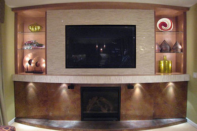 Inspiration for a contemporary family room remodel in Portland