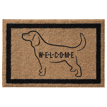 Labrador Retriever Welcome' Infinity Custom Doormat, Natural, 3'x6'