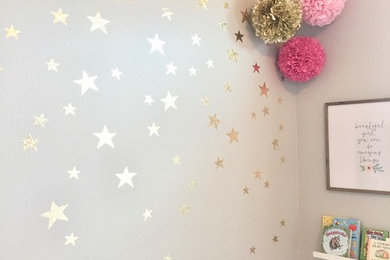 Gold Leaf Stars in Malone's Playroom - Argyle Texas