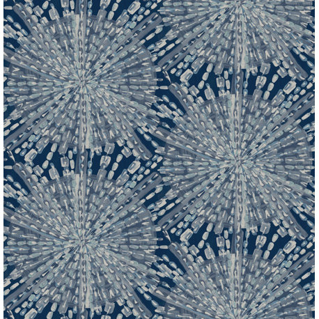 Navy Sunburst Peel & Stick Wallpaper Bolt