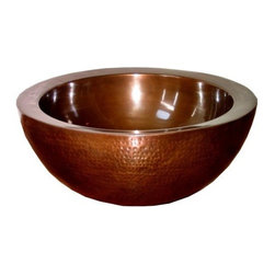 EV 400 Vessel Bathroom Sink in Antique Copper 16.7" - Bathroom Sinks