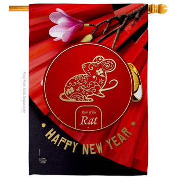 Year of the Rat Winter New Year House Flag
