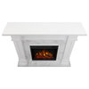 Real Flame Kipling Electric Fireplace in White Marble