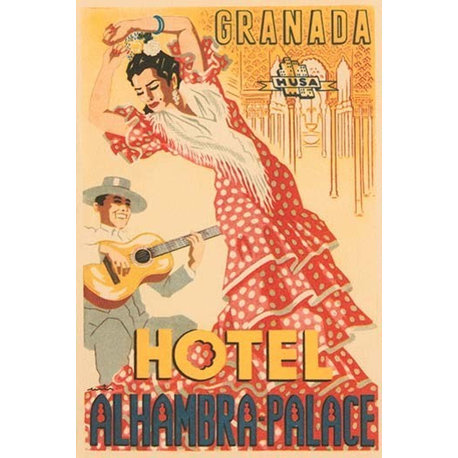 Hotel Alhambra - Palace - Canvas Poster 20" x 30"