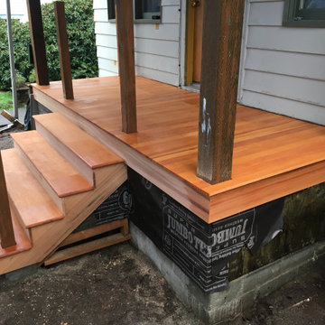 Historic front porch rebuild replication