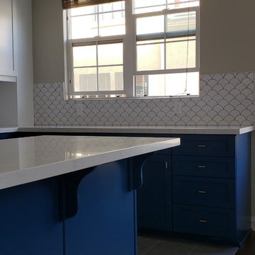 Navy Blue & White Kitchen Renovation