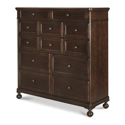 Proximity Cherry Wood 8 Drawers Dressing Chest - Bedroom & Makeup Vanities