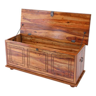 Beaufort Steamer Storage Trunk Rustic Coffee Table Chest