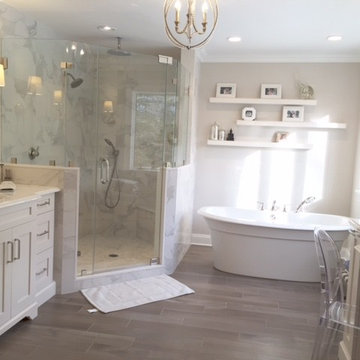 Calacutta marble bathroom