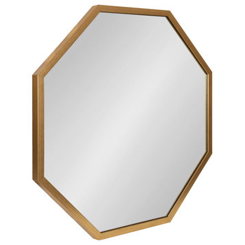Laverty Framed Octagon Wall Mirror, Gold 28x28
