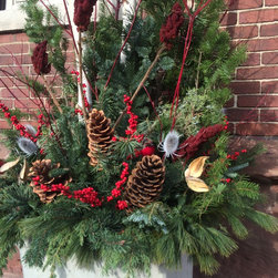 Outdoor winter decorating for Harmony Hall - Outdoor Holiday Decorations