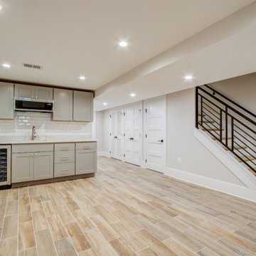 Basement remodel with bedroom space, closet space