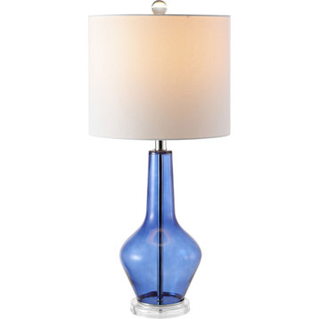 Velor Table Lamp, Set of 2, Blue