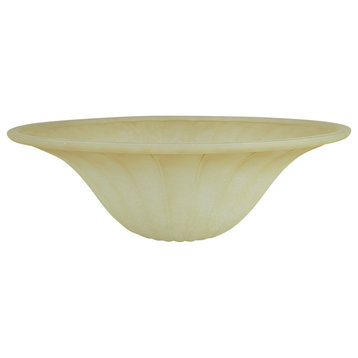 Aspen Creative 23092-01 Amber Torchiere Glass Shade, 6"x18"