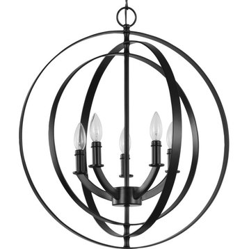Equinox Collection Black 5-Light Sphere Pendant