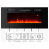 Wall Mounted Electric Fireplace, Remote Control, 3 color changing flame, 40 Inch