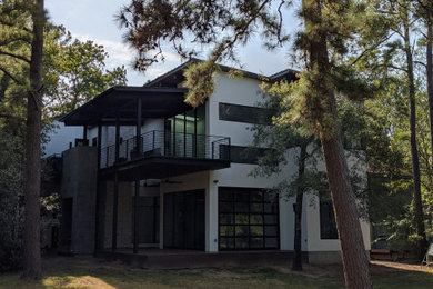 Example of a minimalist exterior home design in Houston