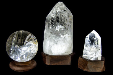 Illuminated Quartz Crystals - Custom Made Light Stands
