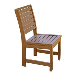 Highwood - Weatherly Outdoor Dining Side Chair - AD-CHDW1, Toffee - Outdoor Dining Chairs