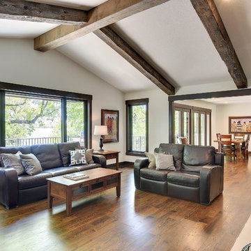 Weathered Antique Box Beams on a Vaulted Ceiling