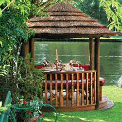 Natural Reed Thatch Umbrella - Tiki Hut - Gazebos