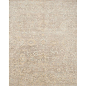 Brown Blue Hand Knotted Viscose from Bamboo Imperial Area Rug by Loloi, 2'0"x3'0