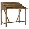 Industrial Rustic Convertible Desk, Pine Frame With Pull Out Tray, Oak