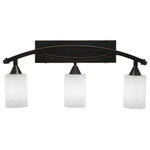 Toltec Lighting - Toltec Lighting 173-BC-310 Bow - Three Light Bath Bar - Bow 3 Light Bath Bar Shown In Black Copper Finish With 4" White Muslin Glass.Assembly Required: TRUE